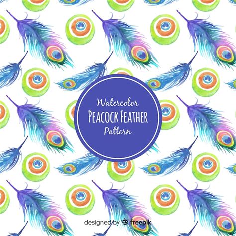 Beautiful peacock feather pattern Vector | Free Download