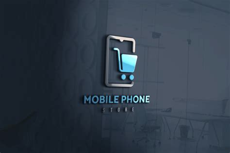 Mobile phone store logo By Imaginicon | TheHungryJPEG