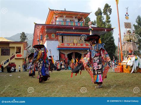 Colorful Mask Dance in Sikkim Editorial Stock Image - Image of sikkim ...