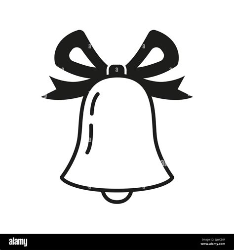 Vector winter logo design. Black and white bell icon Stock Vector Image & Art - Alamy