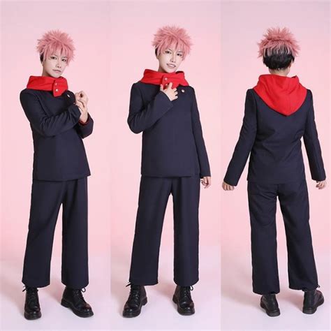 Full Set Jujutsu Kaisen Yuji Itadori Cosplay Costume - Jujutsu Kaisen ...