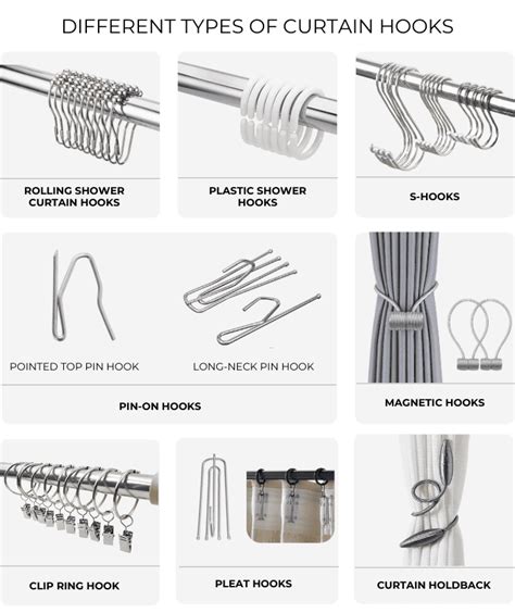 Different Types of Curtain Hooks (Styles & Uses)