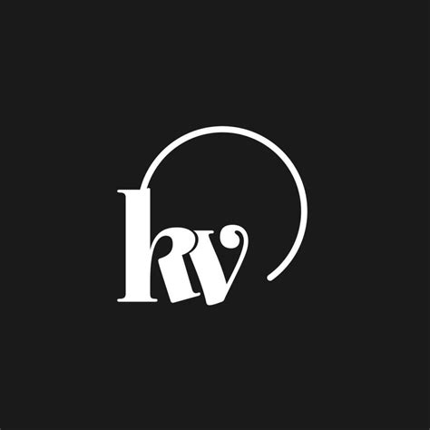 KV logo initials monogram with circular lines, minimalist and clean ...