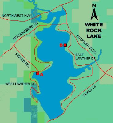 Map Of White Rock Lake | Draw A Topographic Map