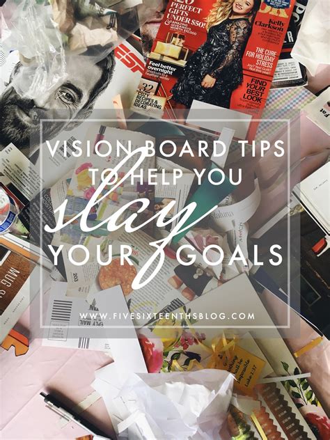 five sixteenths blog: 5 Vision Board Tips to Help you Slay your Goals