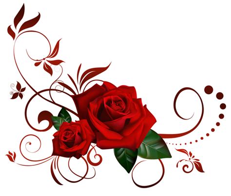 Red Roses Border Clip Art