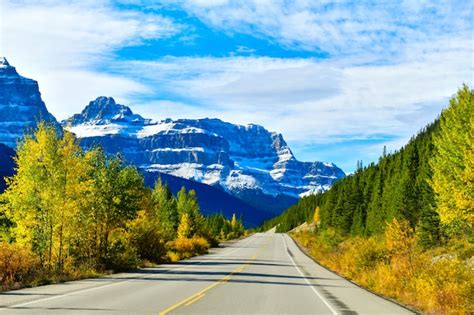 The road 93, highway in alberta, canada | Premium Photo