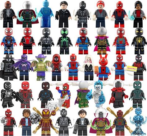 Spiderman Minifigures Compatible Lego Spider Man Far From Home Minifigures