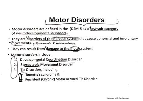 SOLUTION: Motor disorders developmental coordination disorder stereotypic movement disorder tic ...