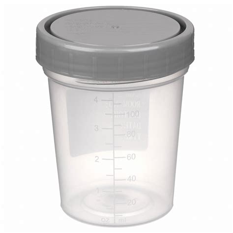 GENT-L-KARE Specimen Container, Plastic, 100 PK - 3TAV7|M4928 - Grainger