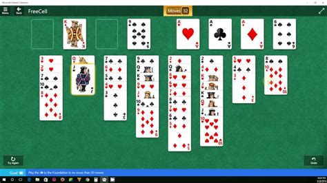 FreeCell - Hard I - level 6 - Star Club - Microsoft Solitaire Collection - YouTube