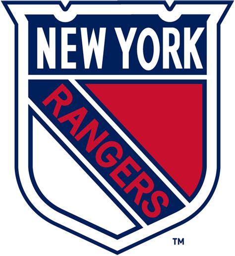 New York Rangers Primary Logo (1926/27-1946/47) - A blue, red, and ...