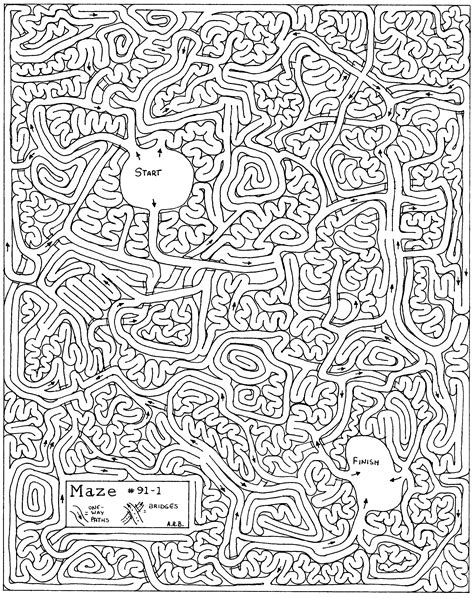 Printable Mazes For Kids: Difficult Printable Mazes