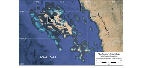 Farasan Archipelago and location of detailed Fig. 15 structural map.... | Download Scientific ...