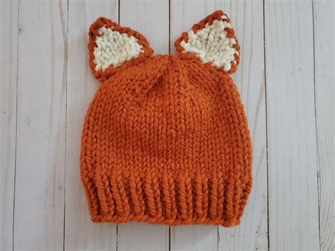 Fox Beanie Knitting Pattern Digital Download Only Fox - Etsy India