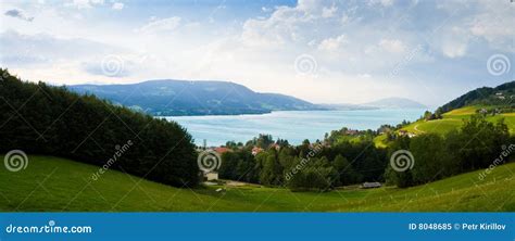 Alpine lake and village stock image. Image of europe, scenic - 8048685