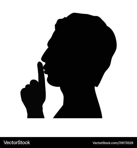 No speak sign do not talk odject forbidden sound Vector Image