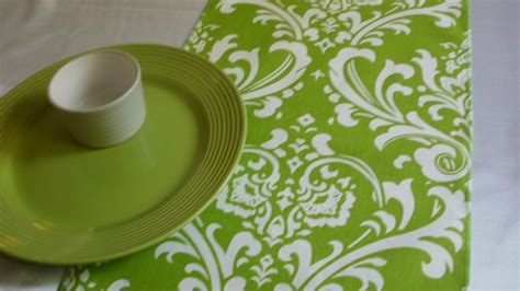 TABLE RUNNER Chartreuse Damask Table Runners Lime Green Osborne Or Any Print In Shop #2400067 ...