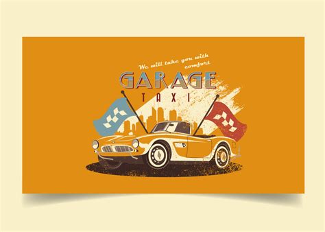 Retro business card design for taxi service on Behance