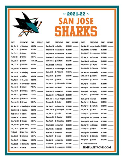 San Jose Sharks 2024 Schedule - Kelli Ameline