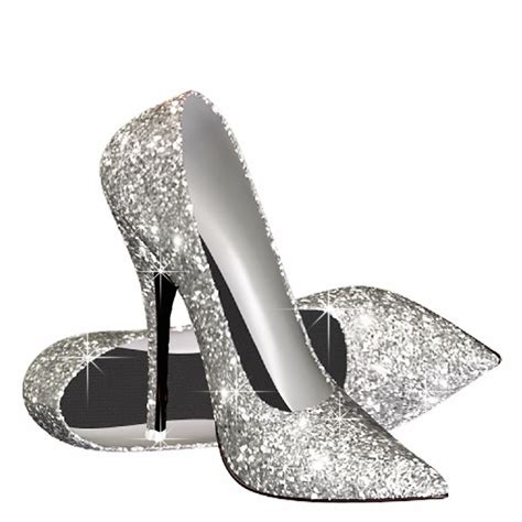 Silver Glitter High Heel Shoes Statuette | Zazzle | Glitter high heels ...