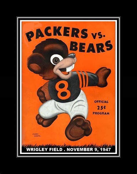 Vintage 1947 Chicago Bears Wall Art Poster Print Football Fan Wall Art ...