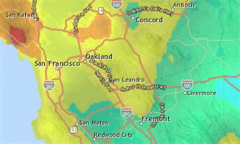 San Francisco Bay Area rainfall chart: 48-hour totals