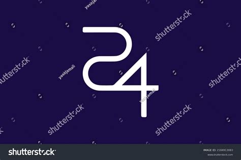 24 Number Logo Design Concept Stock Vector (Royalty Free) 2184913083 ...