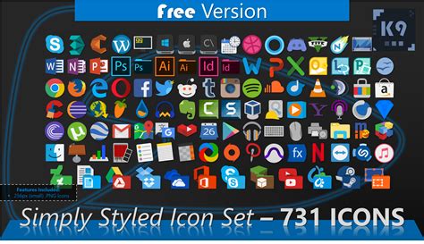 Simply Styled Icon Set - 731 Icons | [FREE] by dAKirby309 on DeviantArt