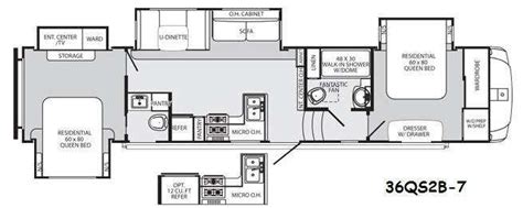 Rv Floor Plans With Two Bathrooms - floorplans.click