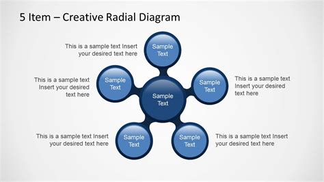 Creative Radial Diagram for PowerPoint with 5 Items - SlideModel