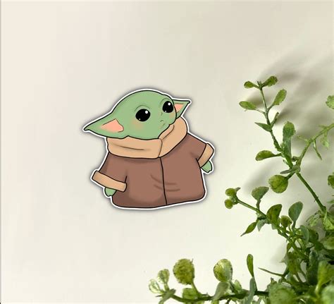 Baby Yoda sticker vinyl sticker waterproof stickers Star | Etsy