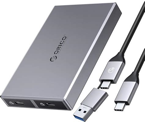 ORICO Dual-Bay NVMe M.2 SSD Enclosure Aluminum USB3.2 Gen2 10Gbps M.2 ...