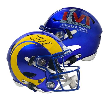 Cooper Kupp Signed Rams Super Bowl LVI Logo Full-Size Authentic On-Field SpeedFlex Helmet ...