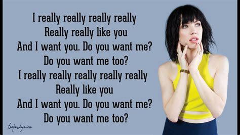 Carly Rae Jepsen - I Really Like You (Lyrics) 🎵 - YouTube Music