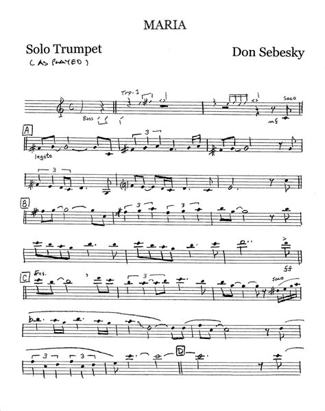 MARIA Sheet Music/ Pro Audio Track | Learn Lead Trumpet