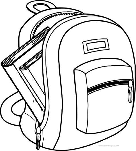 School Bag Coloring Page Coloring Pages