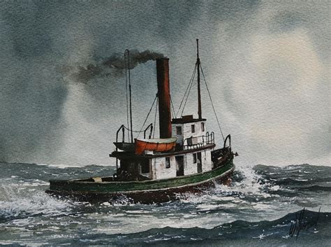 Steam Tugboat KATADIN by James Williamson in 2022 | Tug boats, Steam ...