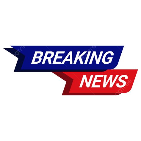 Breaking News Vector Label, Breaking News, News, Broadcasting PNG and Vector with Transparent ...