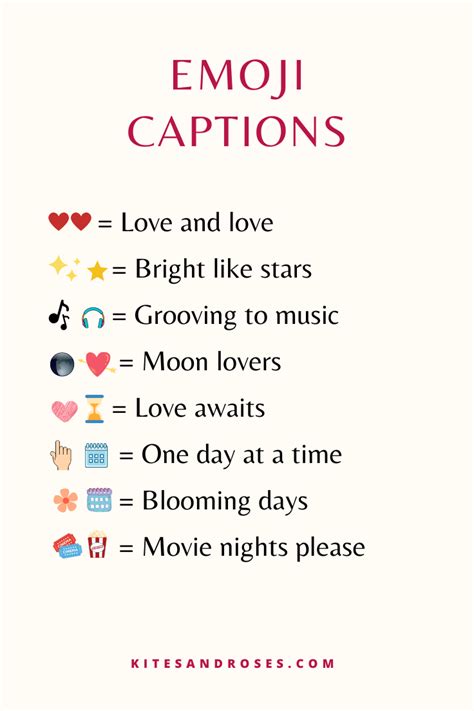 27+ Emoji Captions For Instagram - Kites and Roses