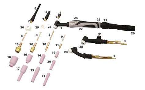 Parts of a TIG Welding Torch | Jasic Blog