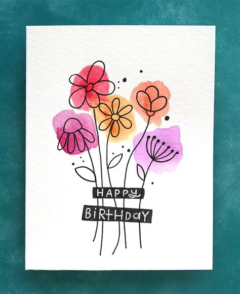 EASY DIY Watercolor Card – Budget Friendly Paints! – K Werner Design Blog