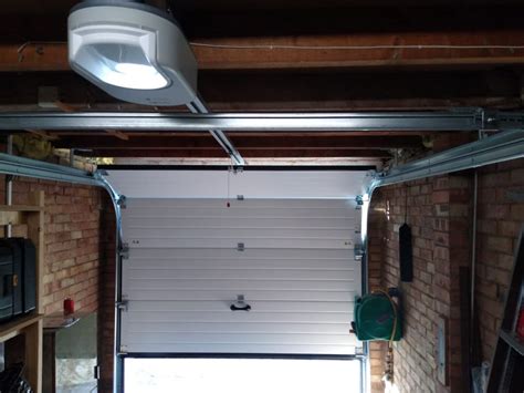 White Sectional Garage Door Installation - Blueberry Automation