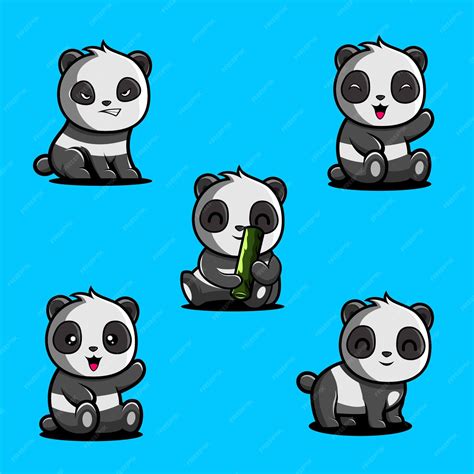 Premium Vector | Cute panda design logo