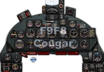 F9F Grumman Panther Cougar cockpit instrument panel CDkit Aviation Art | #404896734