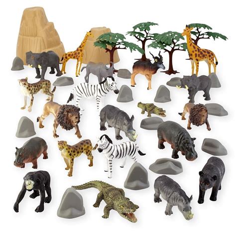 Animal Planet Big Tub of Safari Animals Playset, Create an African ...