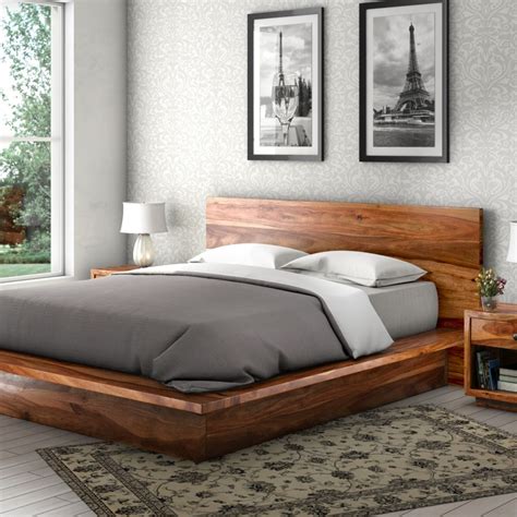 Delaware Solid Wood Platform Bed Frame 3pc Suite - Rustic - Bedroom - San Francisco - by Sierra ...