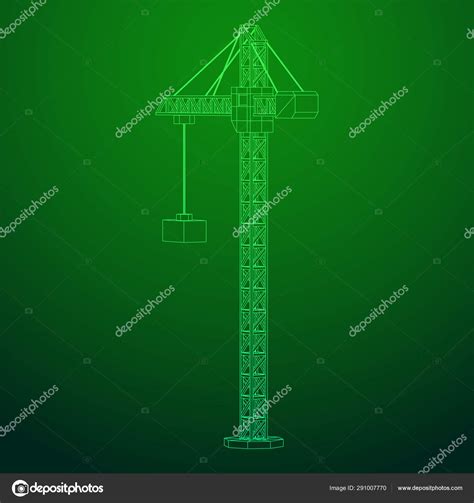 Tower construction building crane Stock Vector Image by ©newb1 #291007770