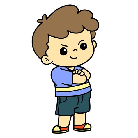 Boy Brown Hair Cute And Smile Cartoon Boy Black Hair - vrogue.co