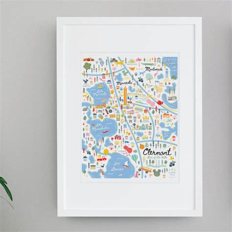 CLERMONT, FL | City Series Map Art Print | A. B. Newton and Company